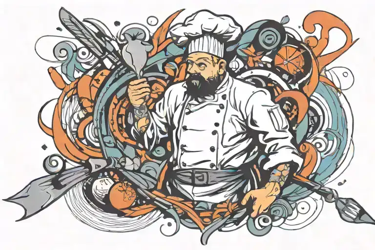 Chef tattoo design idea
