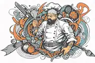 Chef tattoo design idea