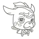 goldie animal crossing head  tattoo design idea