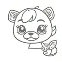 goldie animal crossing head  tattoo design idea