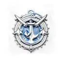 navy anchor tattoo design idea