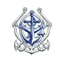 navy anchor tattoo design idea