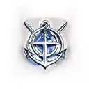 navy anchor tattoo design idea