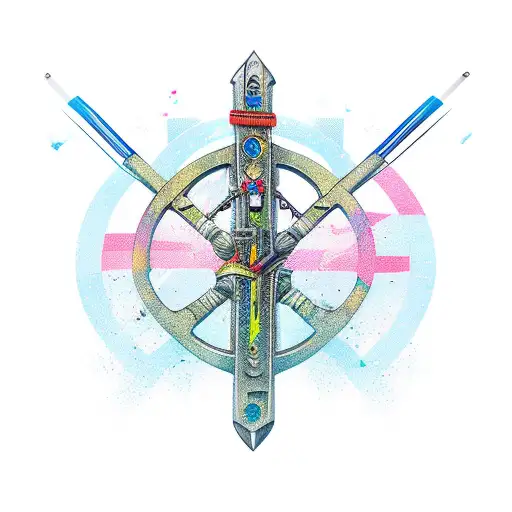 crossbow  tattoo design idea