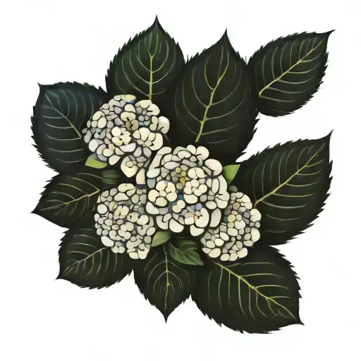 hydrangeas "simply the best"  tattoo design idea