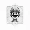 Mario Bros tattoo design idea