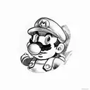 Mario Bros tattoo design idea