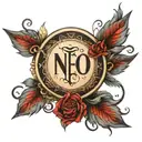 roman number and name signature   tattoo design idea