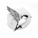 Swallow Bird tattoo design idea