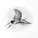 Swallow Bird tattoo design idea