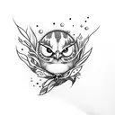 Sparrow tattoo design idea