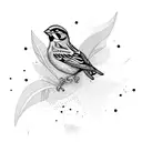 Sparrow tattoo design idea