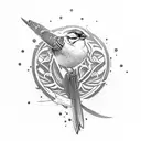 Sparrow tattoo design idea