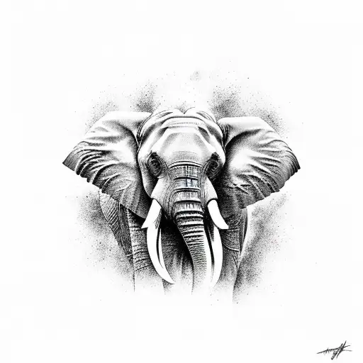 elephant's  tattoo design idea
