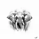 elephant's  tattoo design idea