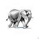 elephant's  tattoo design idea