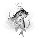 fishing hunting  tattoo design idea