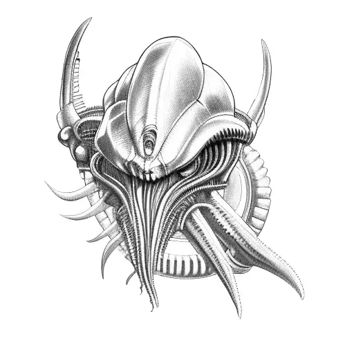 xenomorph body tattoo design idea