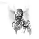 xenomorph body tattoo design idea
