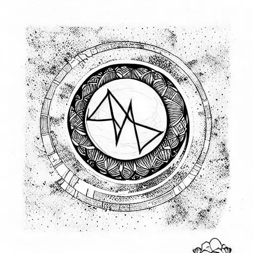 moon and infinity sign tattoo design idea