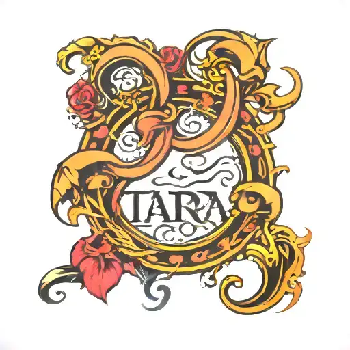 Tara name written tattoo design idea