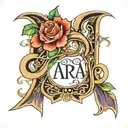 Tara name written tattoo design idea