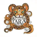 Tara name written tattoo design idea