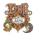Tara name written tattoo design idea