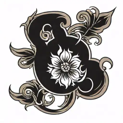 alphabet " K R N N " tattoo design idea