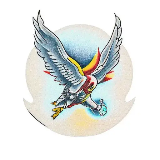 icarus falling tattoo design idea