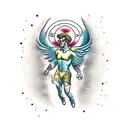 icarus falling tattoo design idea