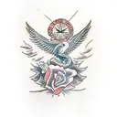 icarus falling tattoo design idea