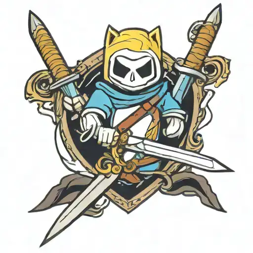 All Finn the human swords  tattoo design idea
