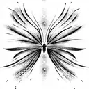 butterfly with black wings tattoo design idea