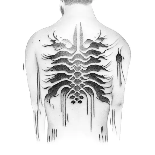 claw scratch marks on ribs  tattoo design idea
