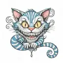 Cheshire cat  tattoo design idea