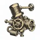 turbo motor piston rods spark plugs tattoo design idea