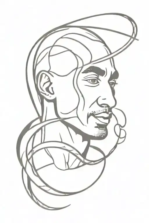 kobe bryant logo, black mamba snake wrapped tattoo design idea
