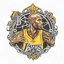 kobe bryant logo tattoo design idea