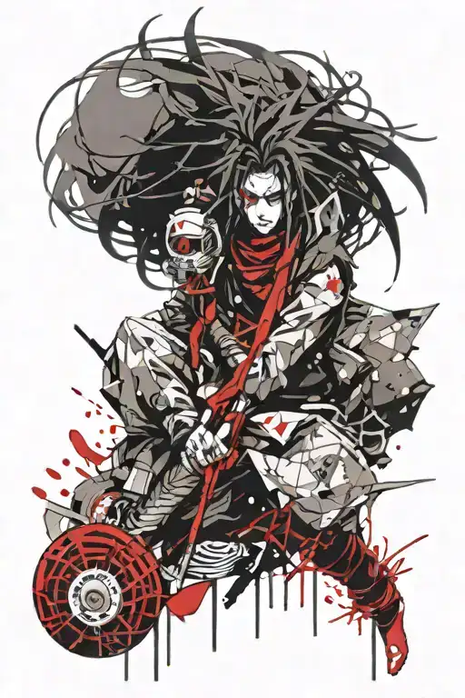 madara uchia anime character tattoo design idea