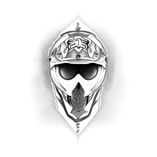 casco motocross tattoo design idea
