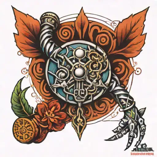 bio mechanic arm tattoo design idea