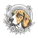 beagle in my heart tattoo design idea