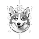 sexy corgi tattoo design idea