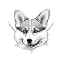 sexy corgi tattoo design idea