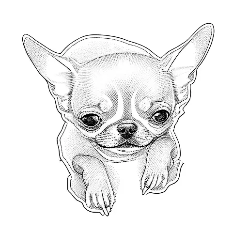 chihuahua tattoo design idea