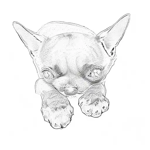 chihuahua tattoo design idea