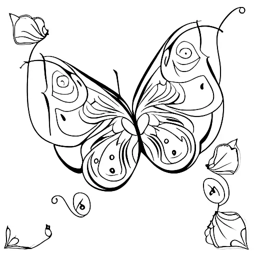 semicolon w butterfly tattoo design idea
