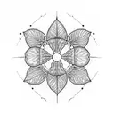 4 leaf clover with eye in center tattoo design idea