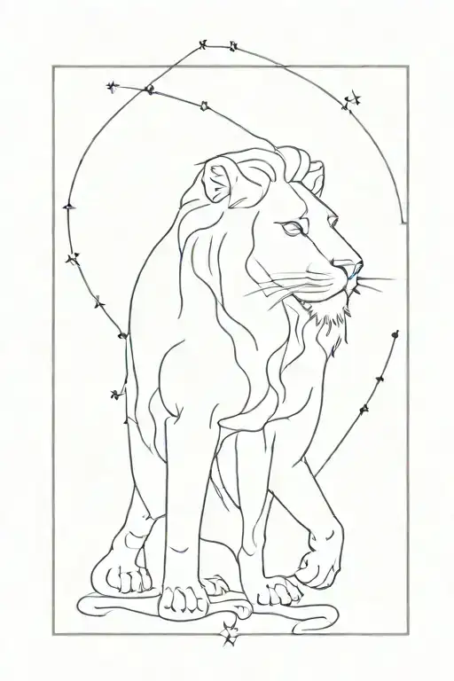 leo constellation tattoo design idea